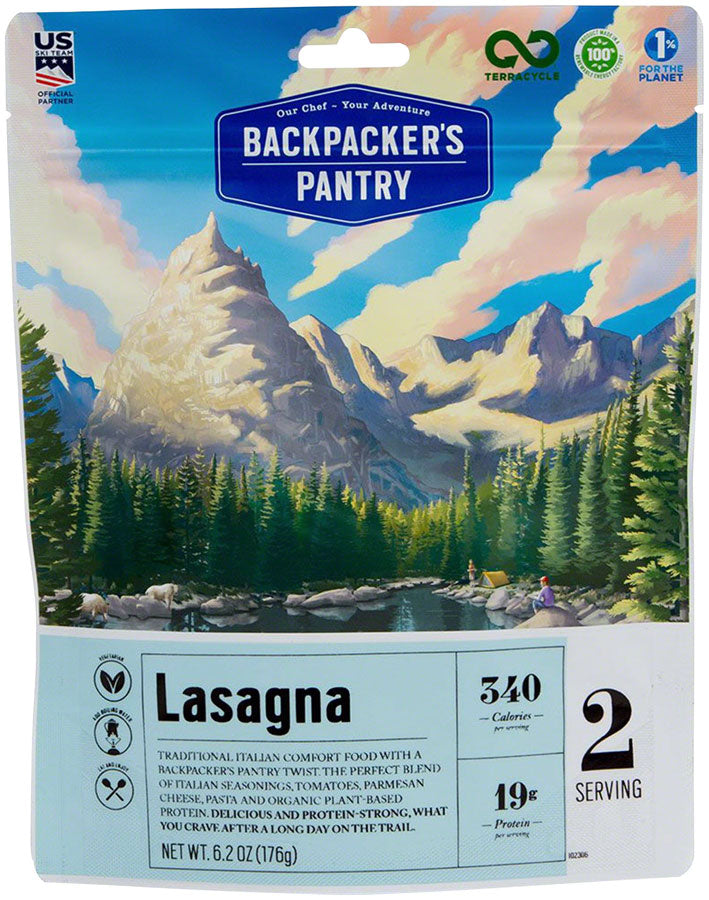 Load image into Gallery viewer, Pack of 2 Backpacker&#39;s Pantry Lasagna, Vegetarian: 2 Servings
