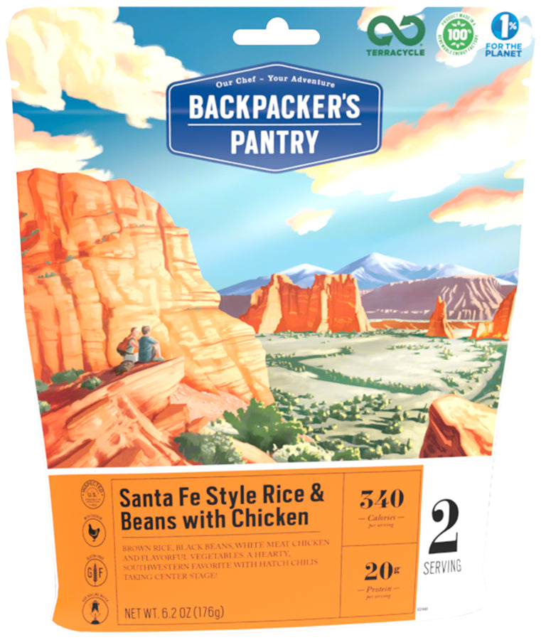 Load image into Gallery viewer, Backpacker&#39;s-Pantry-Santa-Fe-Rice-and-Beans-with-Chicken-Entrees_OF1076
