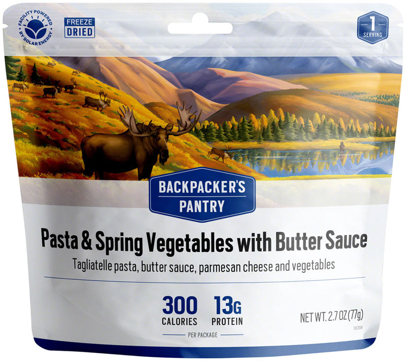 Load image into Gallery viewer, Backpacker&#39;s-Pantry-Pasta-and-Spring-Vegetables-with-Butter-Sauce-Camping-and-Bikepacking-Food-OF1082
