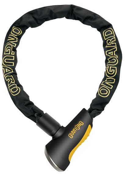 Onguard Combination Chain Lock 6mm 4`/122cm Black Titanium Reinforced