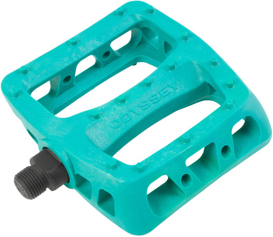 Odyssey Twisted PC Pedals 9/16" Chromoly Composite In-Mold Pins Billiard Green