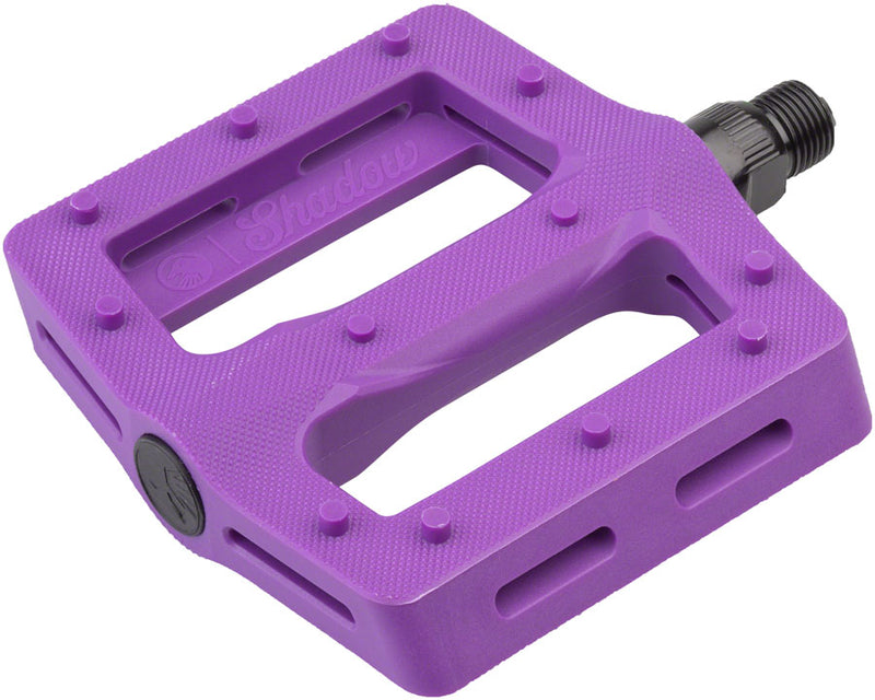 Load image into Gallery viewer, The Shadow Conspiracy Surface Pedals 9/16&quot; Concave Nylon Body Skeletor Purple
