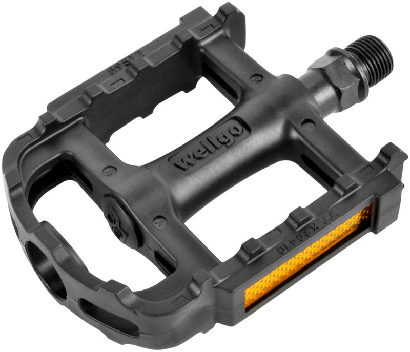 Load image into Gallery viewer, Wellgo-LU-895-DU-Pedals-Flat-Platform-Pedals-Plastic-Chromoly-Steel-PEDL1589-Bicycle-Pedals
