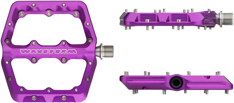 Load image into Gallery viewer, Wolf Tooth Waveform Aluminum Pedals Small Ultraviolet Purple
