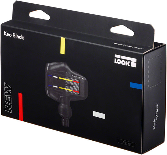 LOOK KEO Blade Carbon Pedals - Single Sided Clipless, Chromoly, 9/16", Black, 53mm QF, 12Nm