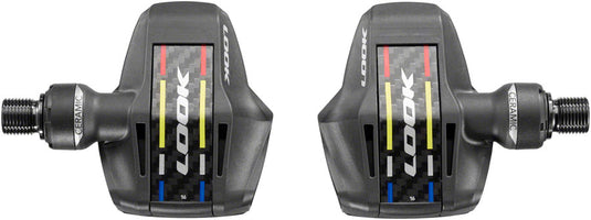 LOOK KEO Blade Carbon Ceramic Ti Pedals - Single Sided Clipless, Titanium, 9/16", Black. 53mm QF, 12Nm