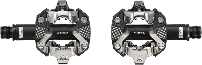 Load image into Gallery viewer, LOOK X-TRACK Dual Sided Clipless MTB Pedals 9/16" Chromoly Spindle Aluminum Gray

