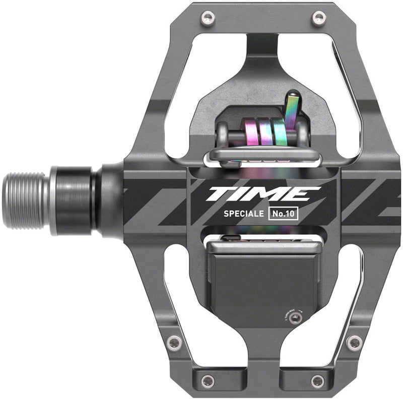 Load image into Gallery viewer, Time Speciale 10 Pedals - Aluminum Dual Sided Clipless with Platform for Enduro, Trail &amp; Downhill, Gray, 9 - 16" Spindle, Large Model
