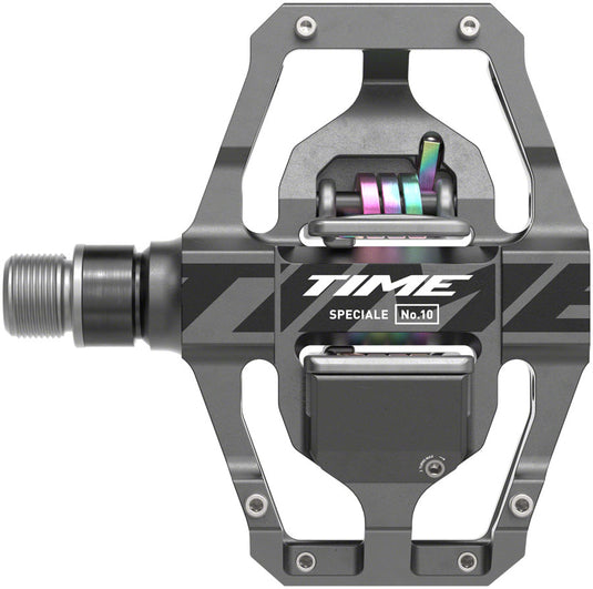 Time Speciale 10 Pedals - Aluminum Dual Sided Clipless with Platform for Enduro, Trail & Downhill, Gray, 9 - 16" Spindle, Large Model