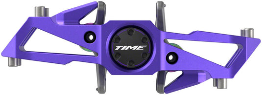 Time Speciale 10 Pedals - Aluminum Dual Sided Clipless Platform Pedals with ATAC Mud-Clearing Design for Enduro, Trail & Downhill Bikes, Purple, Large