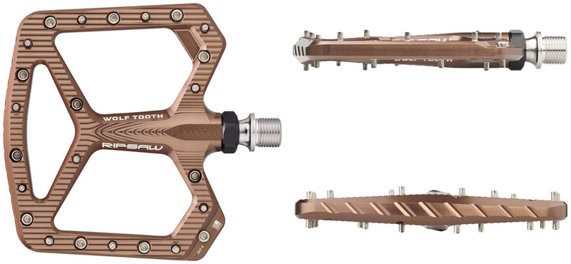 Load image into Gallery viewer, Wolf Tooth Ripsaw Aluminum Pedals - Platform, Aluminum, 9/16", Black, Espresso
