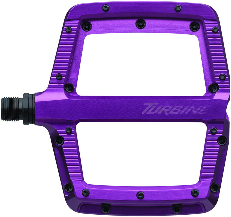 Load image into Gallery viewer, RaceFace Turbine Pedals - Platform, Aluminum, 9/16", Purple
