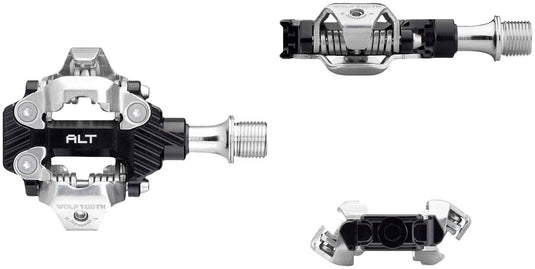 Wolf Tooth ALT XC Clipless Pedals - Dual Sided Clipless, Alloy, 9/16", Black, Pair, Shimano SPD