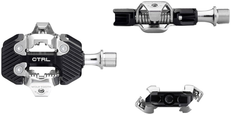 Load image into Gallery viewer, Wolf Tooth CTRL Trail Clipless Pedals - Dual Sided Clipless, Alloy, 9/16", Black, Pair, Shimano SPD
