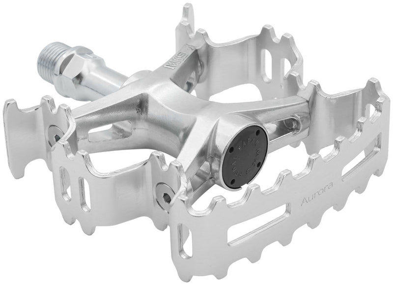 Load image into Gallery viewer, MKS Aurora Pedals - Platform, Aluminum, 9/16", Silver
