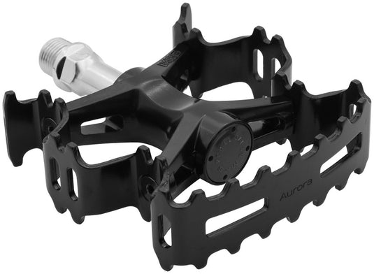 MKS Aurora Pedals - Platform, Aluminum, 9/16", Black