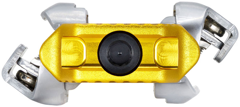 Load image into Gallery viewer, Wolf Tooth ALT XC Performance Clipless Pedals - Dual Sided Clipless, Alloy, 9/16", Gold, Pair, Shimano SPD
