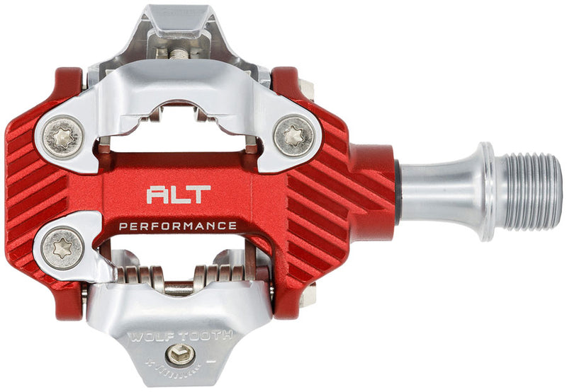 Load image into Gallery viewer, Wolf Tooth ALT XC Performance Clipless Pedals - Dual Sided Clipless, Alloy, 9/16", Red, Pair, Shimano SPD
