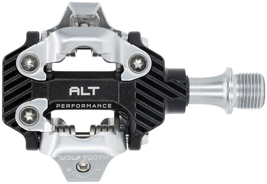 Wolf Tooth ALT XC Performance Clipless Pedals - Dual Sided Clipless, Alloy, 9/16", Black, Pair, Shimano SPD