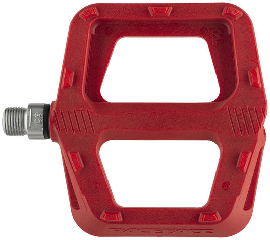 RaceFace Ride Platform Pedals 9/16" Concave Composite Molded Traction Pins Red