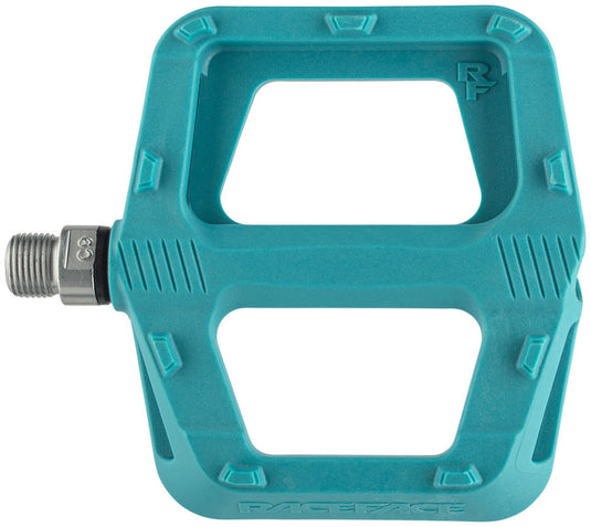 RaceFace Ride Platform Pedals 9/16" Concave Nylon Composite Molded Pins Turqoise