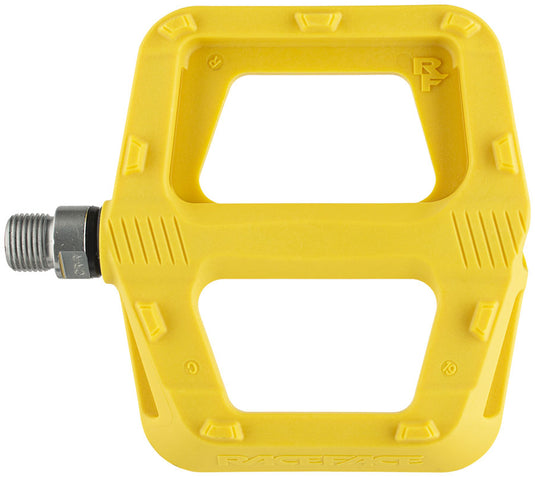 RaceFace Ride Platform Pedals 9/16" Concave Nylon Composite Molded Pins Yellow