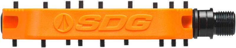 Load image into Gallery viewer, SDG Comp Platform Pedals 9/16&quot; Axle Composite Body 18 Replaceable Pins Orange
