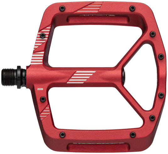 RaceFace Aeffect R Platform MTB Pedals 9/16" Aluminum Body Removable Pins Red