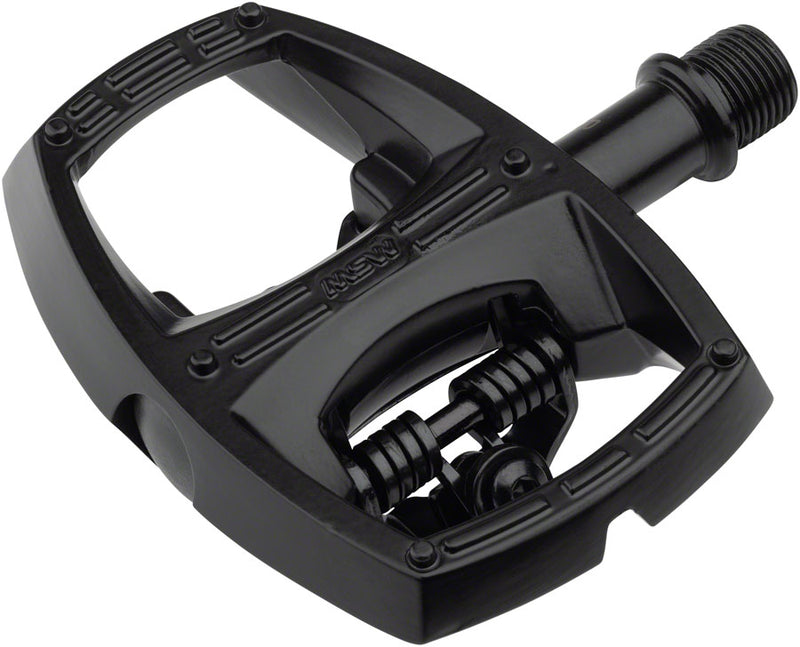Load image into Gallery viewer, MSW Flip I Pedals - Single Side Clipless with Platform, Aluminum, 9/16&quot;, Intense Black
