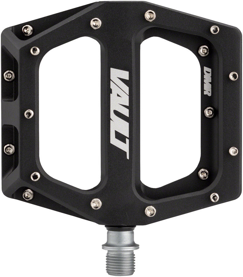 Load image into Gallery viewer, DMR Vault Platform Pedals 9/16&quot; Concave Alloy Body Removable Pins Sandblast Blk
