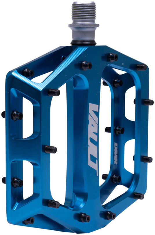 DMR Vault Platform Pedals 9/16" Concave Alloy Body 22 Removable Pins Super Blue