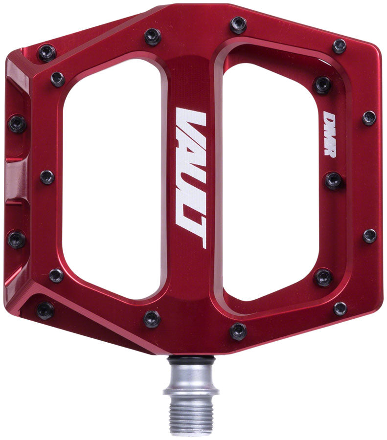Load image into Gallery viewer, DMR Vault Platform Pedals 9/16&quot; Concave Aluminum Body 22 Removable Pins Deep Red
