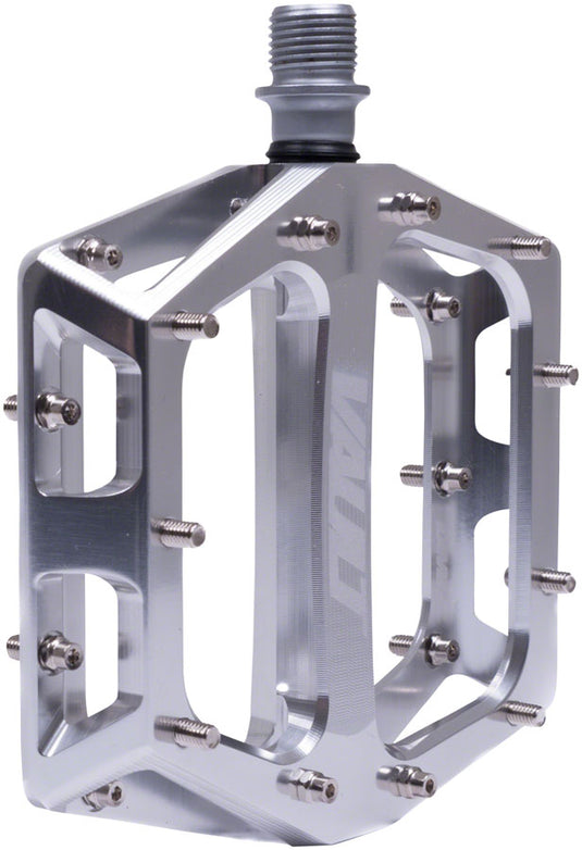 DMR Vault Platform Pedals 9/16" Concave Alloy Body 22 Removable Pins Full Silver