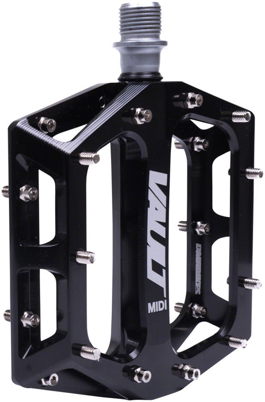 DMR Vault MIDI Platform Pedals 9/16" Concave Alloy Body Removable Pins Gloss Blk