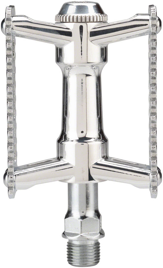 Load image into Gallery viewer, MKS Sylvan Stream Next Cage Pedals 9/16&quot; Chromoly Spindle Aluminum Body Silver
