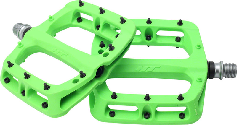 Load image into Gallery viewer, HT PA03A Nano-P Pedals - Platform, Composite, 9/16&quot;, Green

