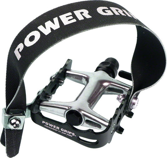 bicycle cage pedals Power Grips High-Performance Pedal Kit Black