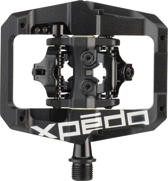 Xpedo GFX Dual Sided Clipless Platform Pedals 9/16" Chromoly Axle Aluminum Black