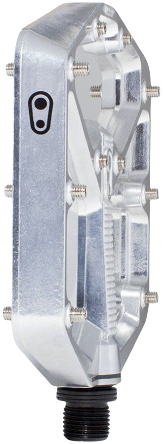Crank Brothers Stamp 7 Platform Pedals 9/16" Aluminum Body High Polish Silver LG