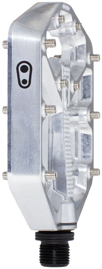 Crank Brothers Stamp 7 Platform Pedals 9/16" Aluminum Body High Polish Silver SM