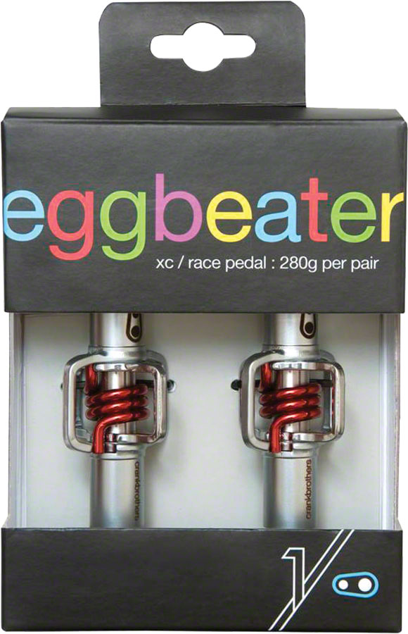 Crank Brothers Egg Beater 1 Dual Sided Clipless Pedals 9/16" Aluminum Body Red
