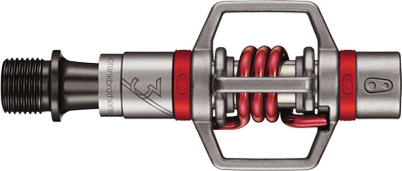 Load image into Gallery viewer, Crank Brothers Egg Beater 3 Pedals: Hang Tag Packaging Silver with Red Spring
