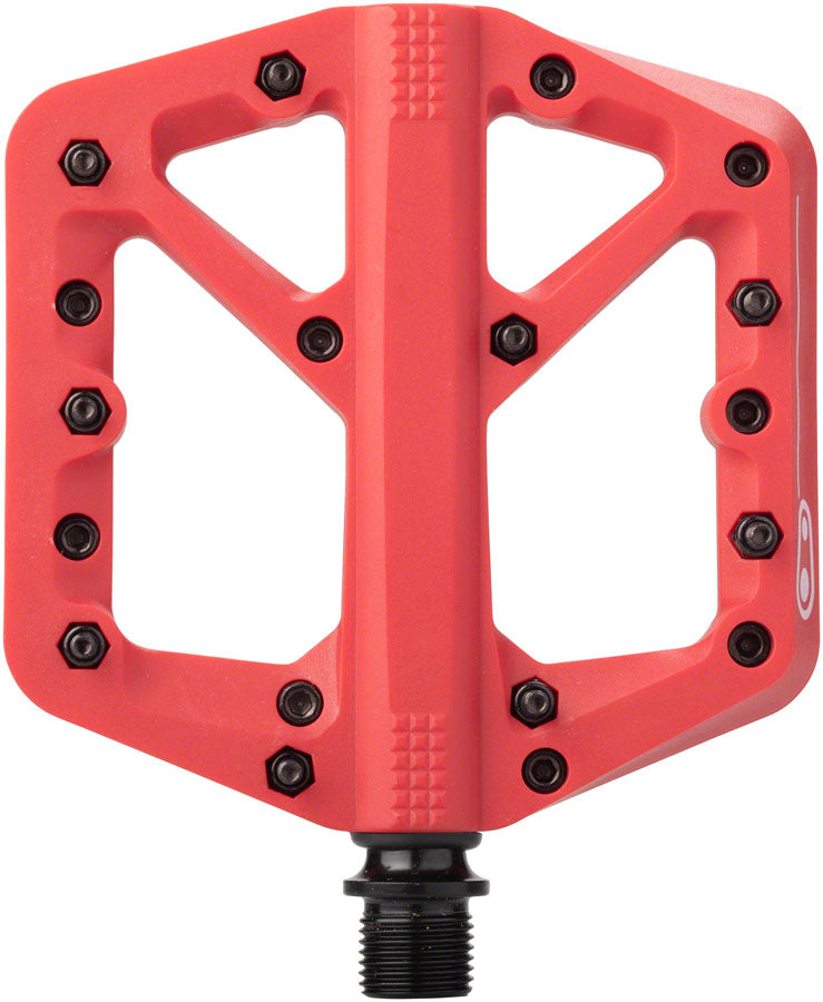 Load image into Gallery viewer, Crank Brothers Stamp 1 Platform Pedals 9/16&quot; Composite Body Hex Pins Red Large
