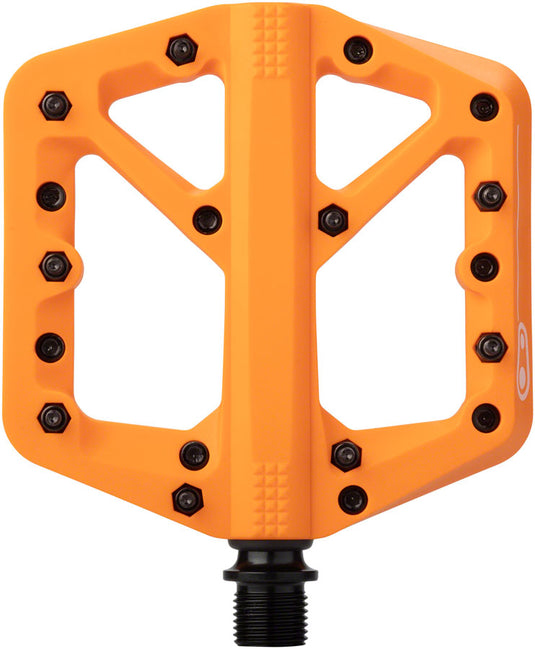 Crank Brothers Stamp 1 Platform Pedals 9/16" Composite Body Hex Pins Orange LG