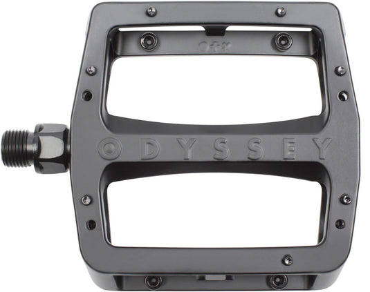 Odyssey Grandstand V2 PC Platform Pedals 9/16" Dual Concave Aluminum Body Black