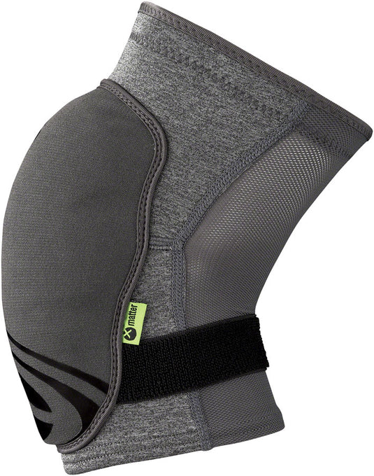 iXS Flow ZIP Knee Pads Gray Small LoopLock Silicone Stoppers Antibacterial