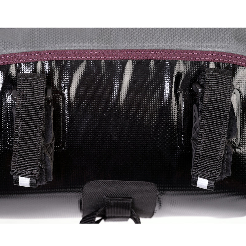 Load image into Gallery viewer, Passport Handle Bar Bag, Double Roll Ends (11L) - Gray
