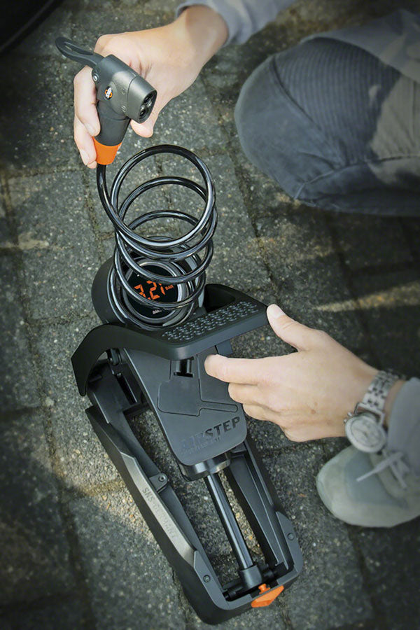 Load image into Gallery viewer, SKS Airstep Digital Foot Pump - 102 psi, Black Scratch-Resistant Coating
