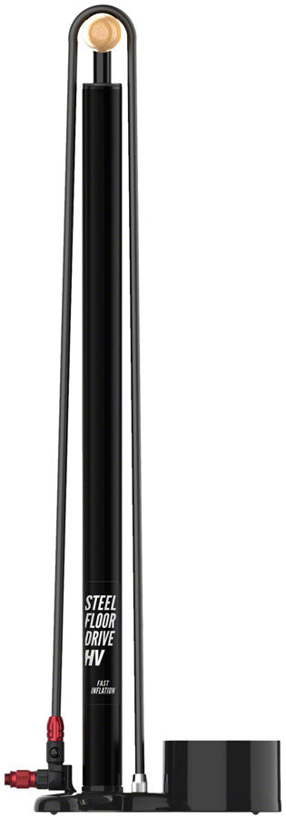 Lezyne Steel HV Floor Drive Pump - Flat Black