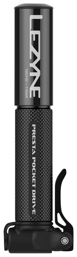 Lezyne PRESTA POCKET DRIVE Pump, 145mm, 160psi, Black